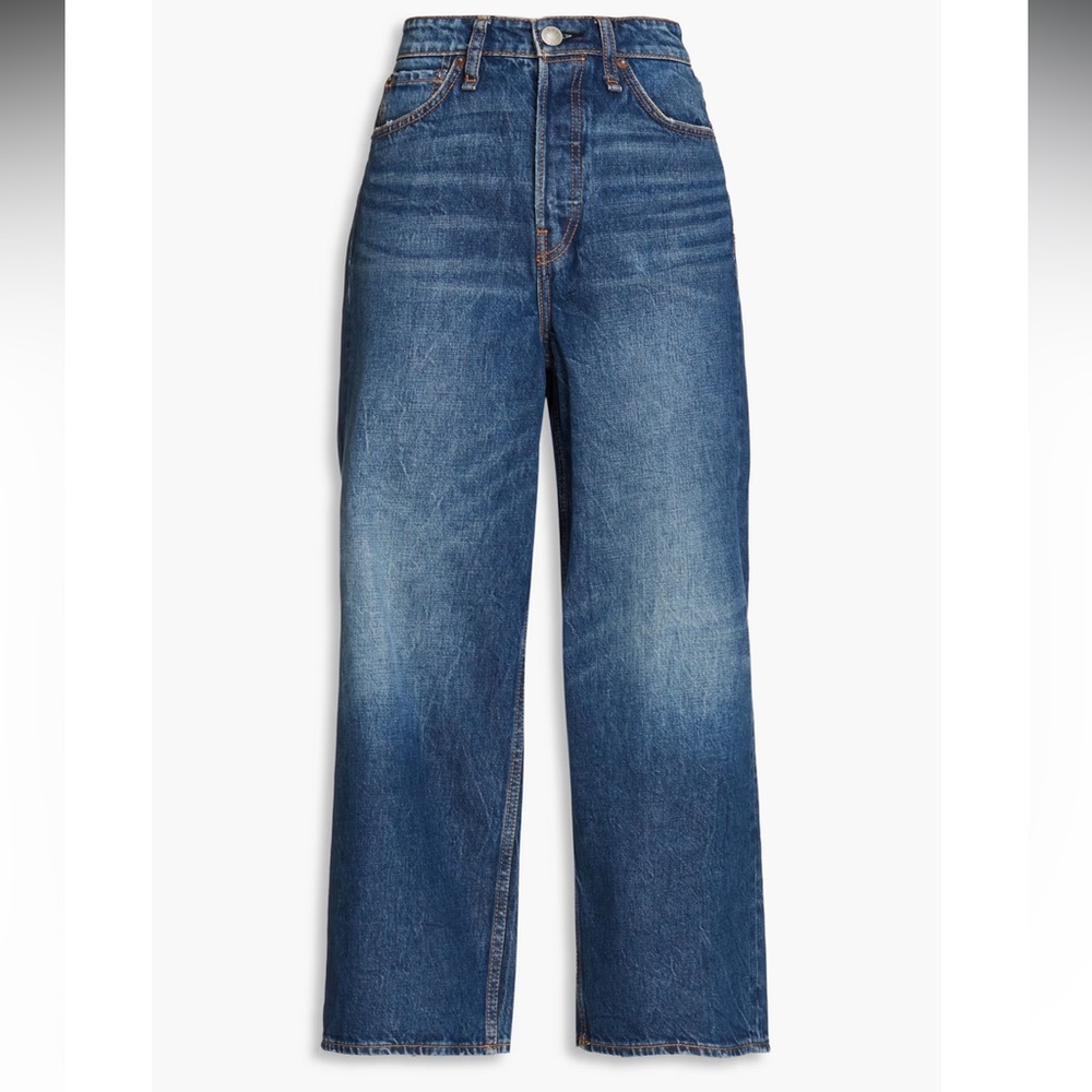 Rag & Bone Maya cropped high rise wide leg jeans 29